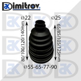 Маншон каре Ø 22/25 x Ø 55/65/77/90 x 140 мм